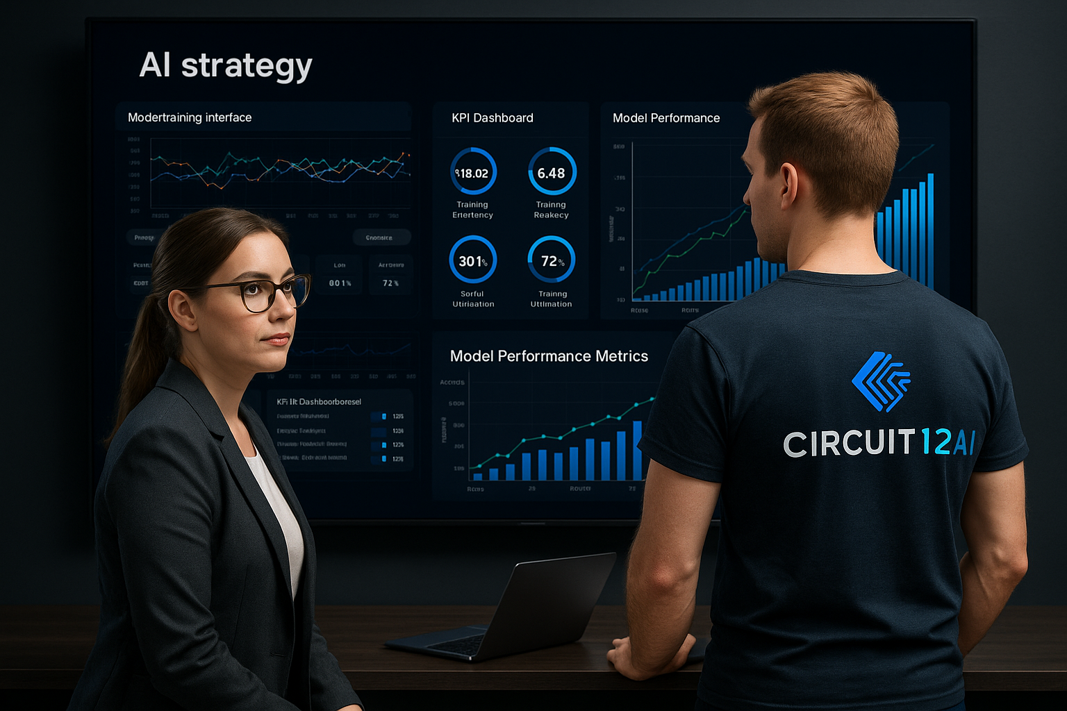 Circuit 12 AI model training dashboard — GPU-accelerated training with live performance analytics